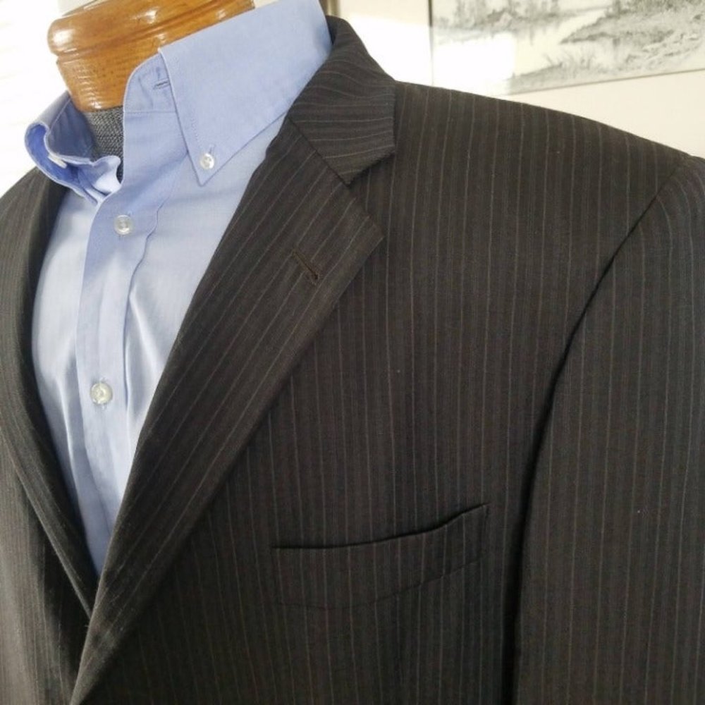 Beautiful Burberry Brown Striped Blazer Sport Coat